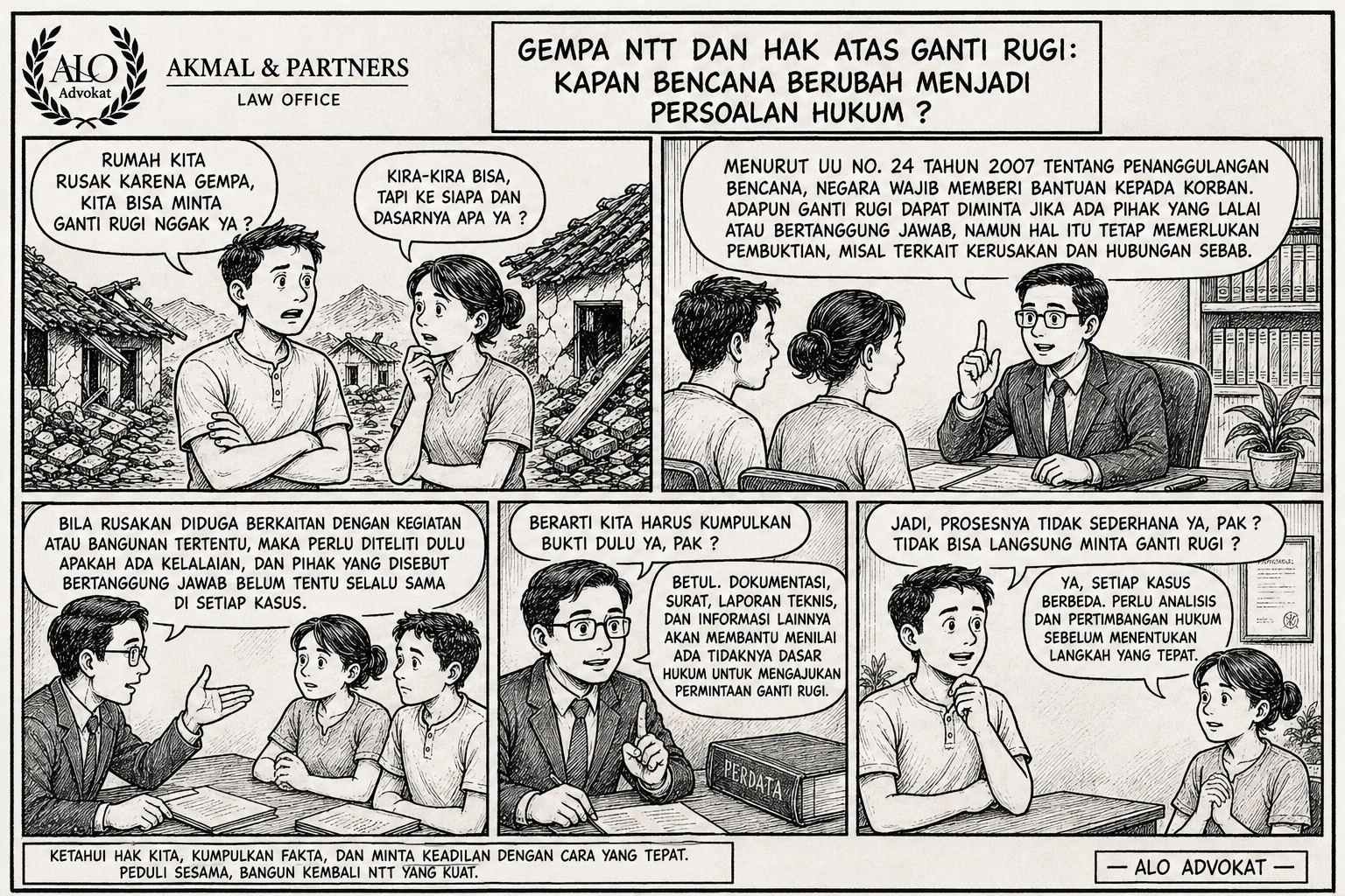 Karikatur Gempa NTT dan Hak atas Ganti Rugi
