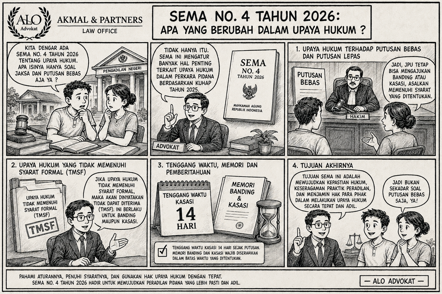 Karikatur SEMA Nomor 4 Tahun 2026 tentang upaya hukum