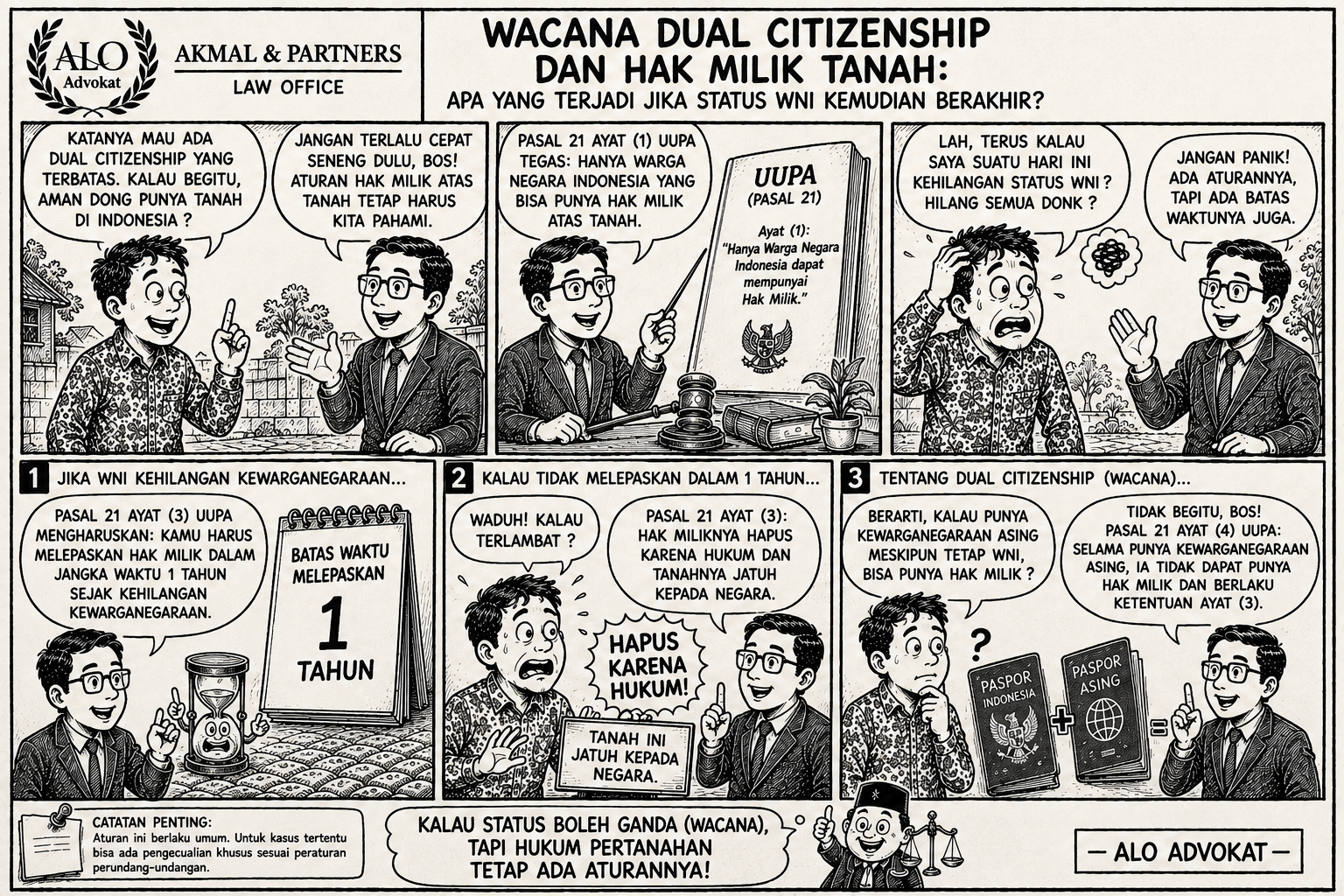 Ilustrasi wacana dual citizenship dan Hak Milik atas tanah